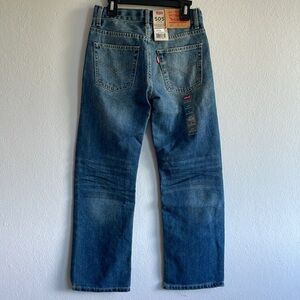 Levi’s Boys 505 Jeans Size 10 Regular W 25 L 25 Mid Rise Classic Medium Wash